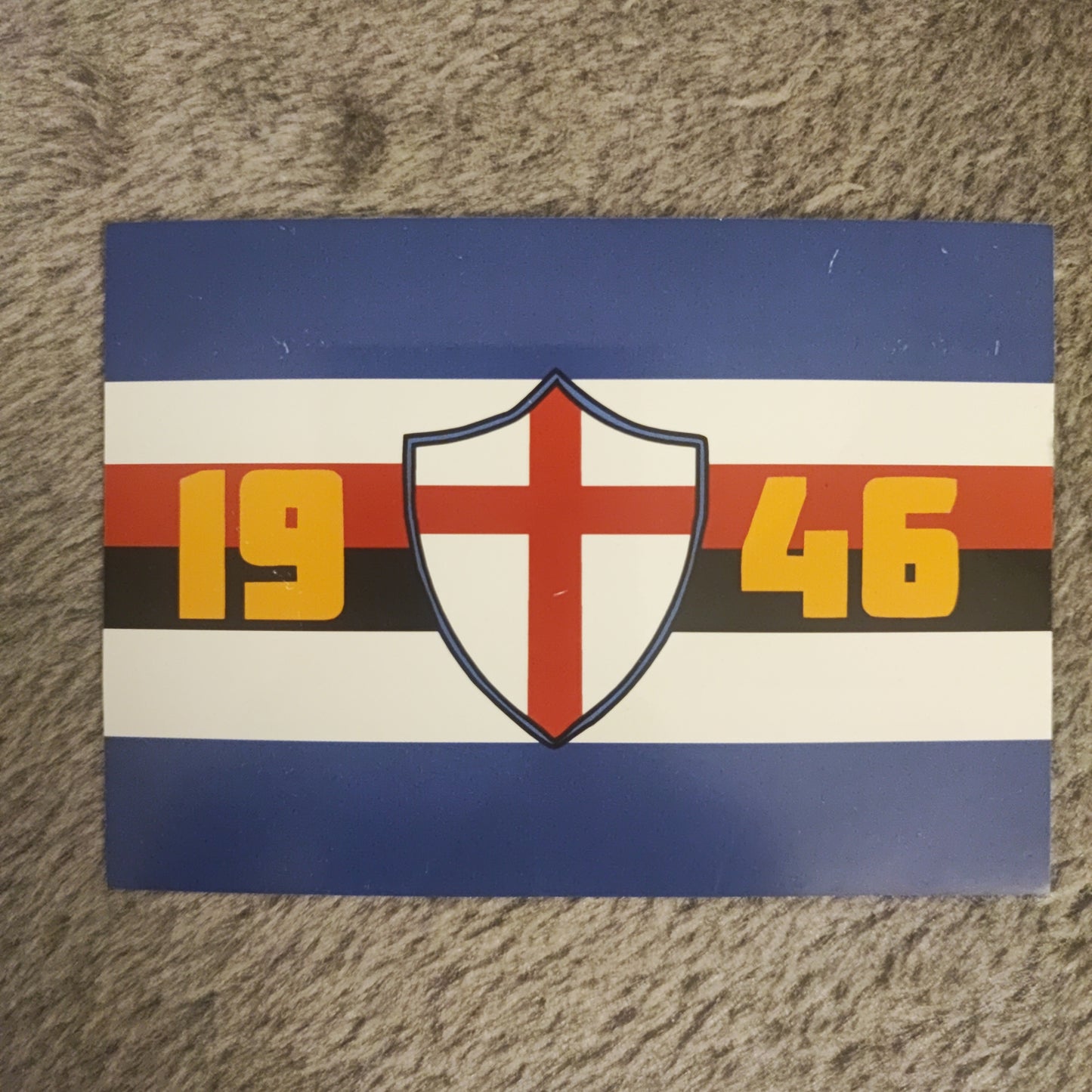 Adesivo Unione calcio Sampdoria 1946 in PVC misura 7 cm x 10