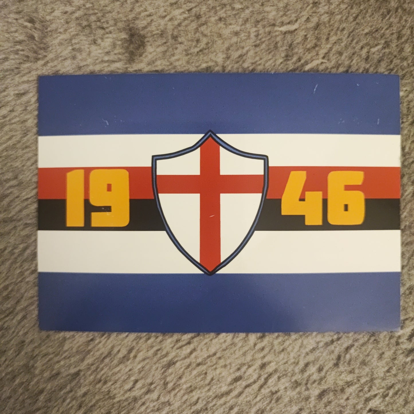 Adesivo Unione calcio Sampdoria 1946 in PVC misura 7 cm x 10