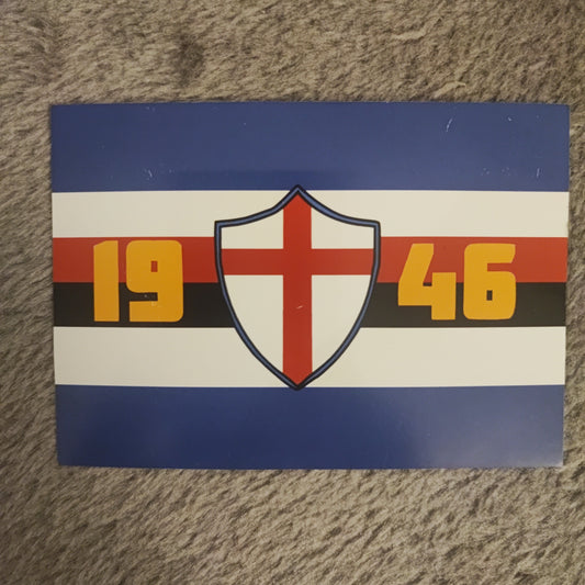 Adesivo Unione calcio Sampdoria 1946 in PVC misura 7 cm x 10